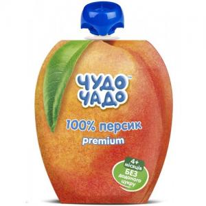 Чудо-Чадо Пюре фруктовое натуральное стерилизованное Персик  Premium, от 4мес, 90г (4820016254121) в интернет-магазине babypremium.com.ua