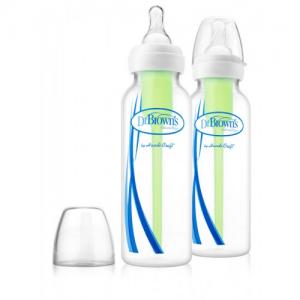 Dr. Brown's Пляшечка для годування з вузькою шийкою, 250 мл, 2 шт. в упаковці SB82006-P2 (72239307854) в інтернет-магазині babypremium.com.ua