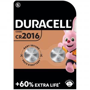 Duracell Спеціалізована літієва батарейка типу «таблетка» 2016 3V,(DL2016/CR2016), 2 шт. (5000394045736) в інтернет-магазині babypremium.com.ua