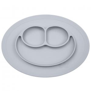 EZPZ - Силиконовая тарелка Mini mat, цвет серый 818156020137 в интернет-магазине babypremium.com.ua