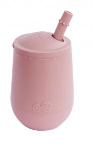 EZPZ - Силиконовая чашка с крышкой и соломинкой Miny Cup Set розовая 818156022476 в интернет-магазине babypremium.com.ua