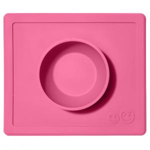 EZPZ - Силиконовая тарелка Happy Bowl, цвет розовый 858178005347 в интернет-магазине babypremium.com.ua