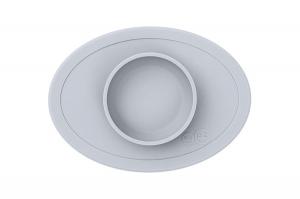 EZPZ - Силіконова тарілка Tiny bowl, колір pewter 818156021004 в інтернет-магазині babypremium.com.ua