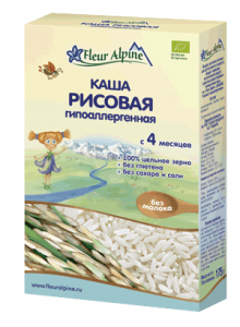 Fleur Alpine Organic Безмолочна каша рисова гіпоалергенна 175 г (4006303632012) в інтернет-магазині babypremium.com.ua
