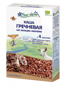 Fleur Alpine Organic Молочная каша на козьем молоке гречневая 200 г (4006303632234) в интернет-магазине babypremium.com.ua