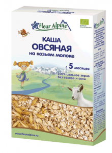 Fleur Alpine Organic Молочная каша на козьем молоке овсяная 200 г (4006303632258) в интернет-магазине babypremium.com.ua