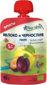 Fleur Alpine Organic Пюре Яблуко-чорнослив з 5 місяців 90 г (5024688001048) в інтернет-магазині babypremium.com.ua