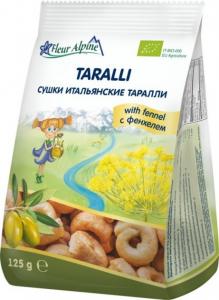 Fleur Alpine Organic Сушки італійські Taralli з фенхелем 125 г (8000832705045) в інтернет-магазині babypremium.com.ua