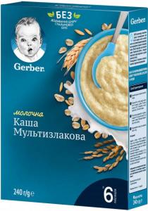 Gerber Молочная каша Мультизлаковая 240 г (7613039834336) в интернет-магазине babypremium.com.ua