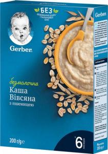 Gerber безмолочная каша Овсяно-пшеничная 200 г (7613287016461) в интернет-магазине babypremium.com.ua