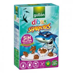 Gullon Детское печенье Dibus Sharks 250 г (8410376044959) в интернет-магазине babypremium.com.ua