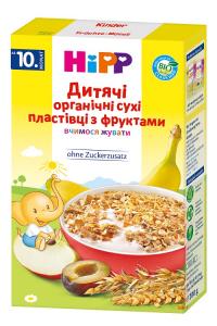 HiPP Детские органические сухие хлопья с фруктами 200 г (3531) 4062300294523 в интернет-магазине babypremium.com.ua