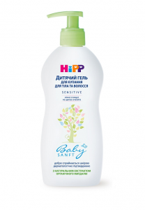 HiPP Babysanft Гель для купання для тіла та волосся, 400 мл (з дозатором) 9062300138440/4062300419391 в інтернет-магазині babypremium.com.ua