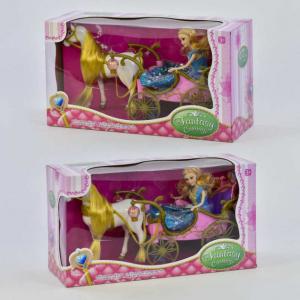 Bambi Карета с куклой, лошадка ходит, световые и звуковые эффекты, в коробке (252 А) 6903180546013 в интернет-магазине babypremium.com.ua