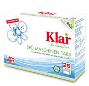 Klar Таблетки для посудомоечных машин (25 шт х 20 г) 4019555100314 в интернет-магазине babypremium.com.ua