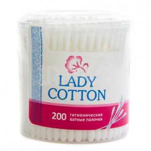 Lady Cotton Ватные палочки в банке (200 шт.) 4823071607604 в интернет-магазине babypremium.com.ua