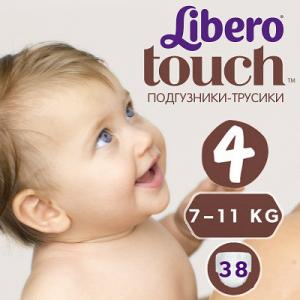 Libero Подгузники-трусики Touch Pants 4 (7-11 кг) 38 шт (7322540770216) в интернет-магазине babypremium.com.ua
