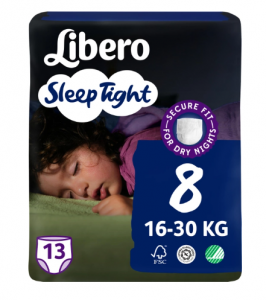 Libero Підгузки-трусики Sleep Tight 8 (16-30 кг) 13 шт (7322541193854) в інтернет-магазині babypremium.com.ua