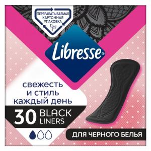 Libresse Жіночі гігієнічні прокладки Daily Fresh Normal Black 30 шт. (7322540919516) в інтернет-магазині babypremium.com.ua