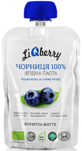 LiQberry Паста из черники с 3-х лет 100 мл (4820162710274) в интернет-магазине babypremium.com.ua