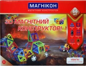 Магникон 3D магнитный конструктор, 66 деталей (МК-66) в интернет-магазине babypremium.com.ua