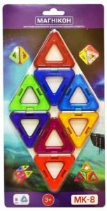 Магникон 3D магнитный конструктор, 8 треугольников (МК-8) в интернет-магазине babypremium.com.ua