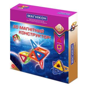Магнікон 3D магнітний конструктор, 14 деталей. (МК-14) в інтернет-магазині babypremium.com.ua