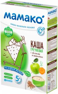 Mamako МамаКо Молочна каша гречана з яблуком та морквою на козячому молоці 200 г (4607088795826/8437022039473) в інтернет-магазині babypremium.com.ua