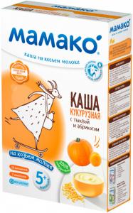 Mamako МамаКо Молочна каша кукурудзяна з гарбузом та абрикосом на козячому молоці 200 г (4607088795840/8437022039497) в інтернет-магазині babypremium.com.ua
