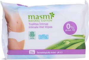 Masmi Влажные салфетки для интимной гигиены Organic 20 шт (8432984001063) в интернет-магазине babypremium.com.ua