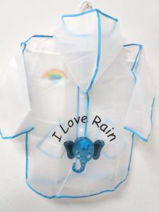 МС Дощовик, I Love Rain, каучуковий, прозорий Слоник блакитний на кнопках, в конвертику 0246 (2922540149569) в інтернет-магазині babypremium.com.ua