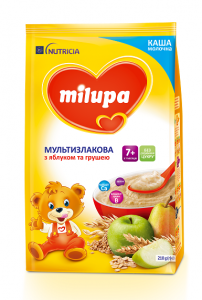 Milupa Молочная каша Мультизлаковая с яблоком и грушей 210 г (5900852042799) в интернет-магазине babypremium.com.ua
