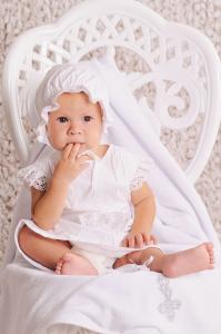 Модний Карапуз Хрестильний комплект для дівчинки білий (без крижми) розм 62, 68, 74 см (03-00583) в інтернет-магазині babypremium.com.ua