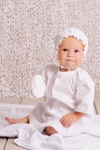 Модный Карапуз Крестильный набор рубашка для мальчика (без крыжмы) разм 62,68, 74 см (03-00584) в интернет-магазине babypremium.com.ua
