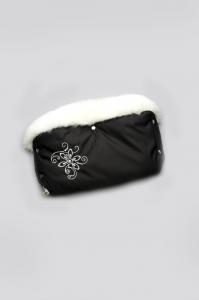 Модный Карапуз Муфта для коляски с опушкой (черная) МК03_00438о в интернет-магазине babypremium.com.ua