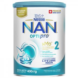 Nestle NAN 2 OptiPro Молочная смесь, 400гр 7613032477493 в интернет-магазине babypremium.com.ua
