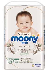 Moony Natural Трусики підгузки M (5-10kg) 46 шт. (4903111242610) для внутрішнього ринку Японії! в інтернет-магазині babypremium.com.ua