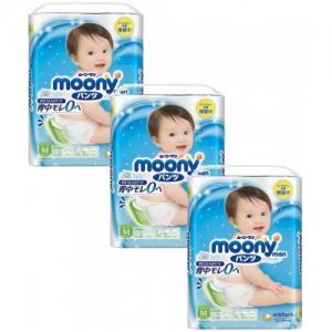 3 упаковки Трусики Moony для ползающих малышей 5-10кг 58 шт (M) 4903111266562 в интернет-магазине babypremium.com.ua