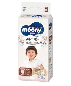 Moony Natural Трусики-підгузки Big (12-22kg) 32 шт. (4903111243150) для внутрішнього ринку Японії! в інтернет-магазині babypremium.com.ua