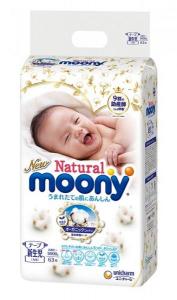 Moony Natural Подгузники (0-5kg) 63 шт (4903111239887) для внутреннего рынка Японии! в интернет-магазине babypremium.com.ua