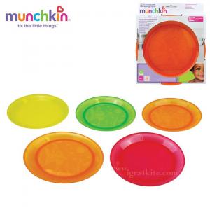 Munchkin Набор тарелок разноцветный, 5 шт. 5019090113908 в интернет-магазине babypremium.com.ua