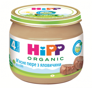 HiPP Мясное пюре из говядины, 80 г (6004) 9062300126034 в интернет-магазине babypremium.com.ua