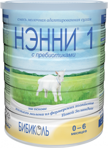 Детская смесь Нэнни 1 с пребиотиком (0-6 мес) 800 г (9421025231117 / 9421025232428) в интернет-магазине babypremium.com.ua