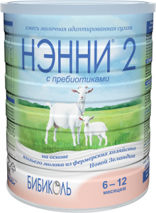 Детская смесь Нэнни 2 с пребиотиком, 6-12 мес, 800 г (9421025231124 / 9421025232435) в интернет-магазине babypremium.com.ua