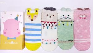 Шкарпетки Ziranpai з вушками Звірятка, в асорт., розмір 5-8років (ціна за 1 пару) 6992987131546 в інтернет-магазині babypremium.com.ua