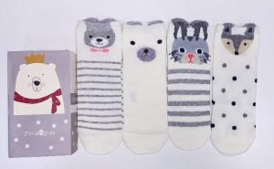 Шкарпетки Ziranpai з вушками Звірятка, в асорт., розмір 8-12років (ціна за 1 пару) 6992987131546 в інтернет-магазині babypremium.com.ua