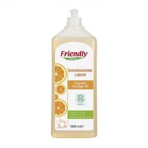 Friendly Organic Засіб для миття посуду Апельсинова олія, 1 л (8680088180638) в інтернет-магазині babypremium.com.ua