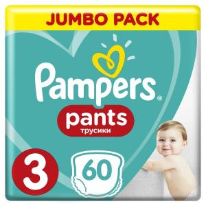 Pampers Подгузники-трусики Pants 3 (Maxi) 6-11 кг, 60 подгузников (4015400682882) в интернет-магазине babypremium.com.ua