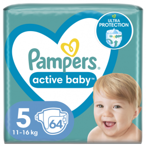 ϳ Pampers Active Baby  5 (Junior) 11-16  64  (8001090949974)  - babypremium.com.ua