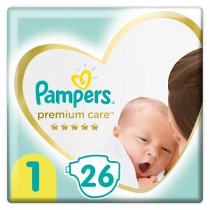 Підгузки Pampers Premium Care Розмір 1 (2-5 кг) 26 шт (8001841104614) в інтернет-магазині babypremium.com.ua